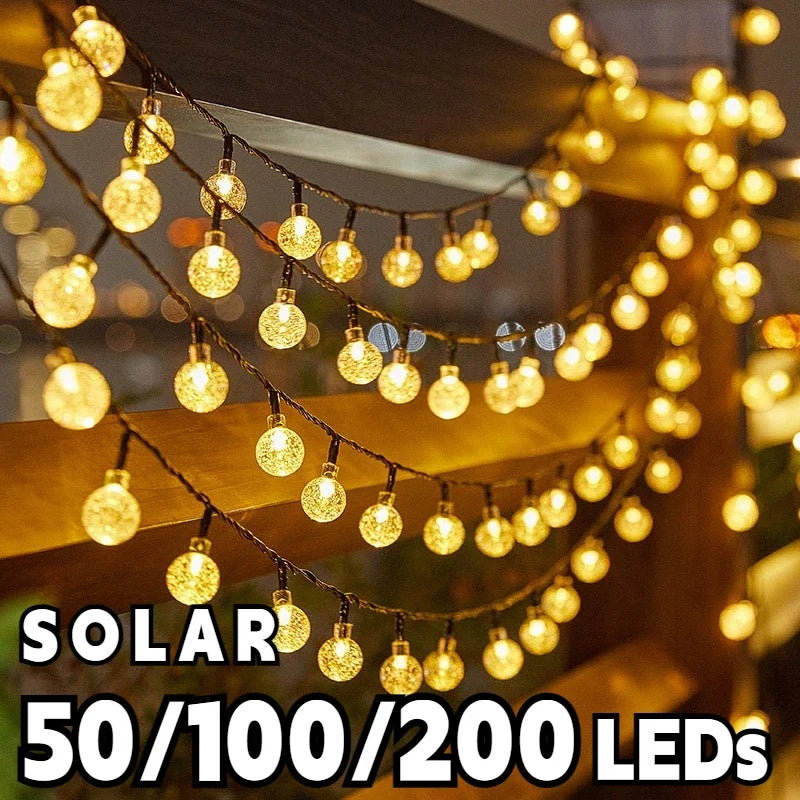 2024 Solar Crystal Globe String Lights