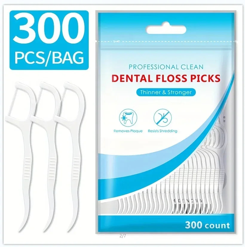 30/50/150/300/600PCS ultra-fine disposable smooth dental floss, household toothpick - Urbizia