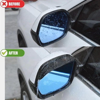 Carbon Fiber Car Rearview Mirror Rain Shield – 2-Pack