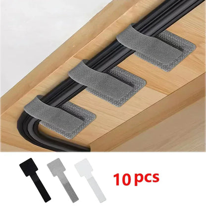 Reusable Cable Ties Fastening Wire Organizer Cord Rope Holder Self Adhesive Adjustable Cord Organizer Straps Desk Management - Urbizia