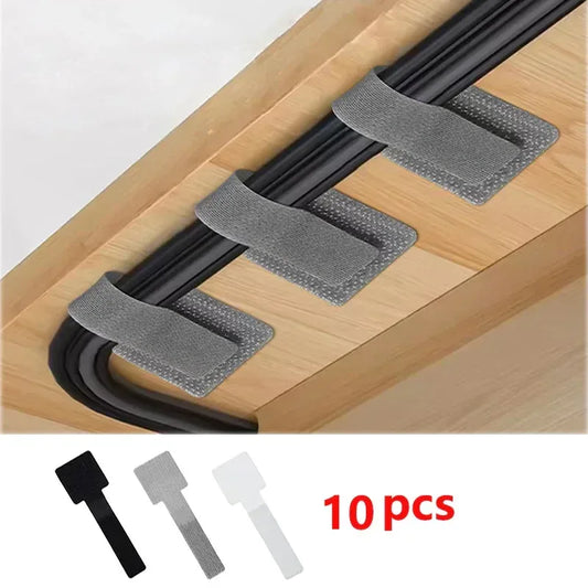 Reusable Cable Ties Fastening Wire Organizer Cord Rope Holder Self Adhesive Adjustable Cord Organizer Straps Desk Management - Urbizia