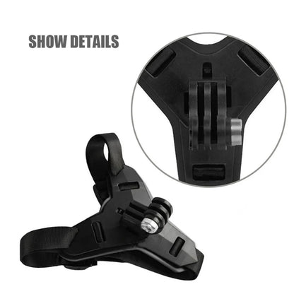Motorcycle Helmet Chin Strap Mount Phone Clip Holder For GoPro insta360 Osmo SJCAM AKASO For iPhone Huawei Samsung Smartphones