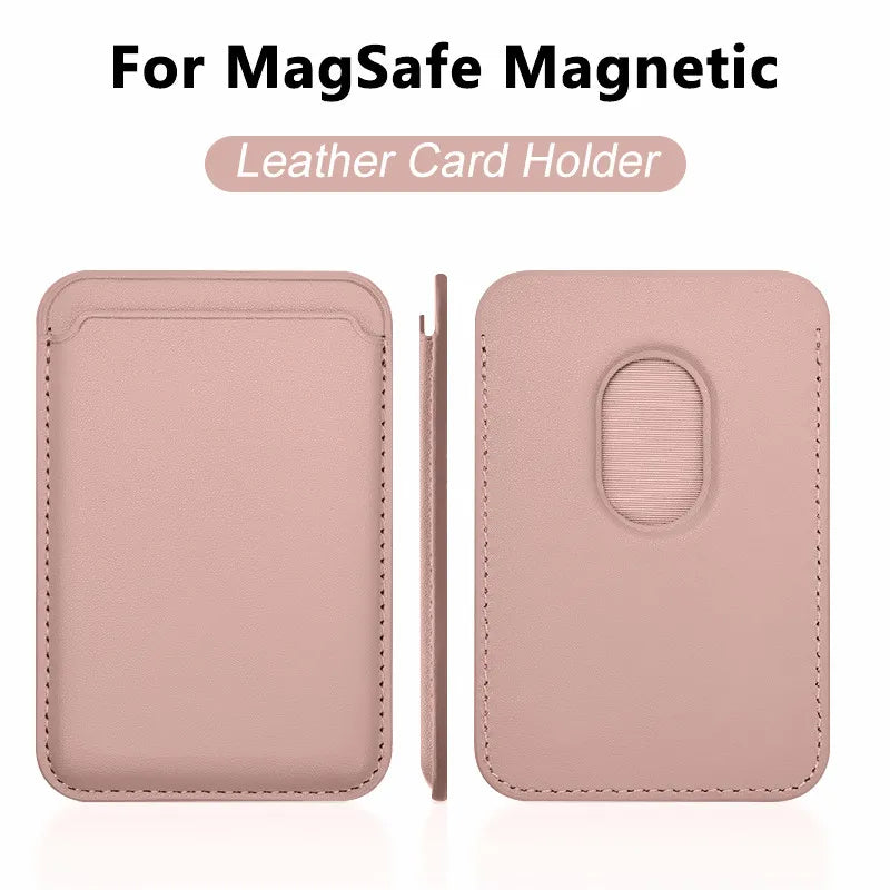 For Magsafe Official 1:1 Leather wallet Magnetic Card holder Case For iPhone 18 Pro 17 16 15 Pro Max Samsung Bag With Box Cover