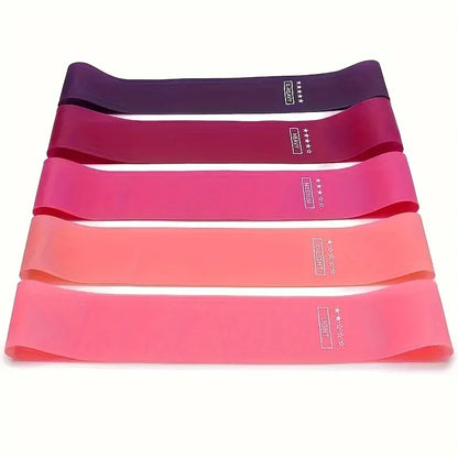 5-Piece Color Resistance Band Set - Portable Elastic Fitness Bands for Yoga, Pilates, Gym and Weight Training - Durable Tpe Material, Perfect for Stretching and Strength Training, Pilates Equipment | Multifunctional Fitness B - Urbizia