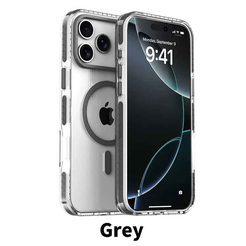 Luxury Magnetic Colorful Border MagSafe iPhone Case