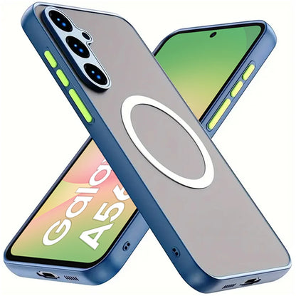 Luxury Matte Magnetic Phone Case for Samsung Galaxy A56 A55 A36 A35 A16 A25 A26 A15 A37 A17 A57 5G A07 4G Magnetic Phone Cover