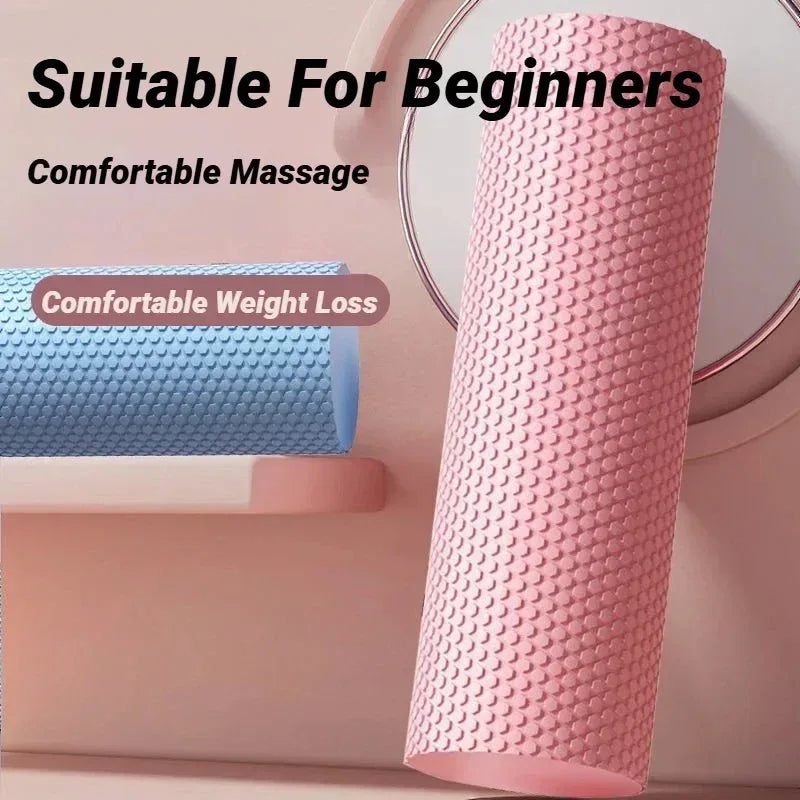 Hexagonal Yoga Roller: Round EVA Foam Cylinder for Pilates & Enhanced Home Workouts (Diameter 9.5cm, Length 29.7cm) - Urbizia