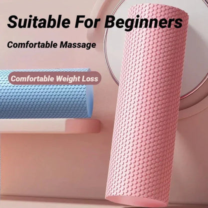 Hexagonal Yoga Roller: Round EVA Foam Cylinder for Pilates & Enhanced Home Workouts (Diameter 9.5cm, Length 29.7cm) - Urbizia