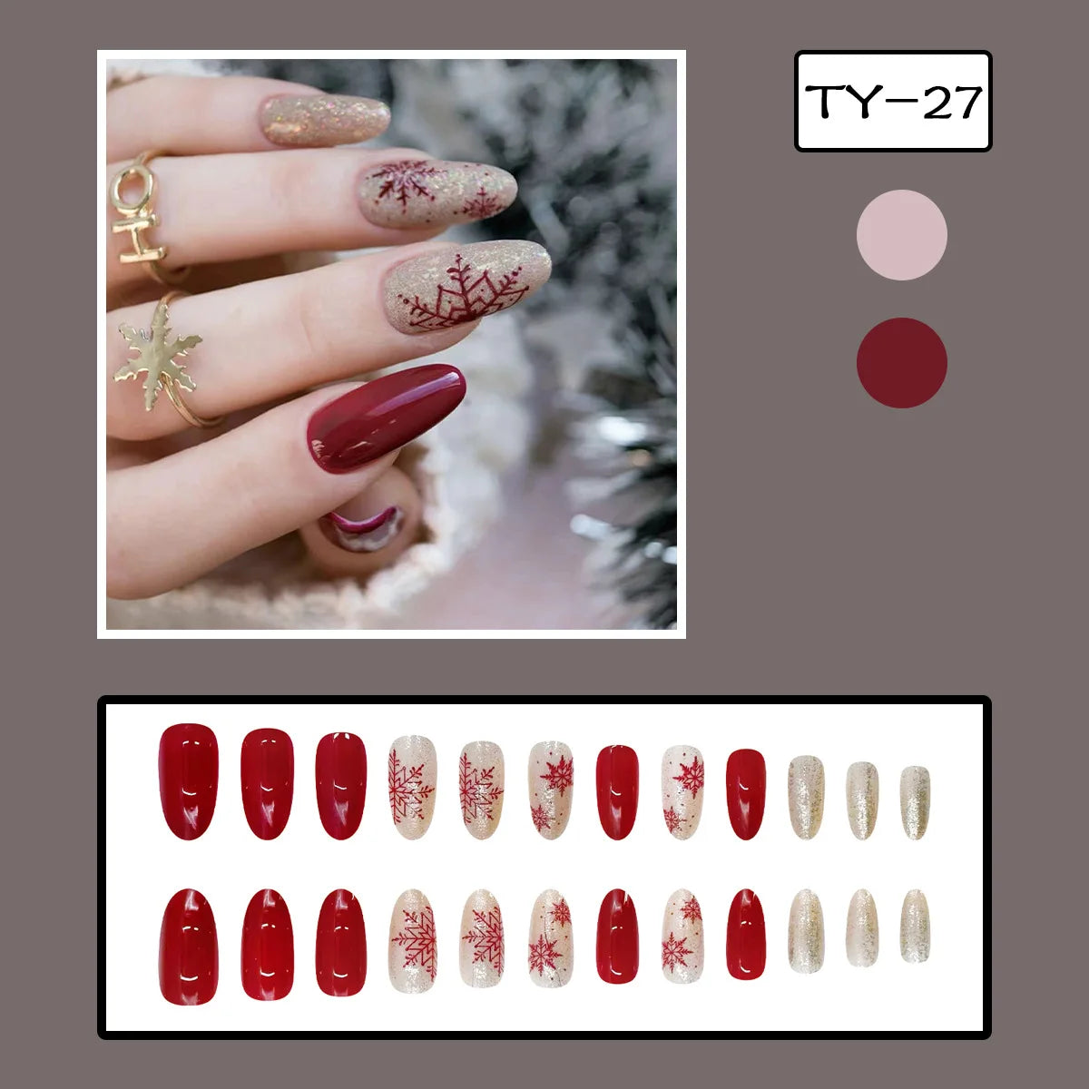 24Pcs Halloween Spider Fake Nails – Printed French Coffin Ballet Press-on Nails