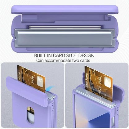 Wallet Case with Card Holder & Hinge Protection For Samsung Galaxy Z Flip 8 7 6 5 4 3 Flip7 Flip6 Flip5 Flip4 Flip8 Phone Cover