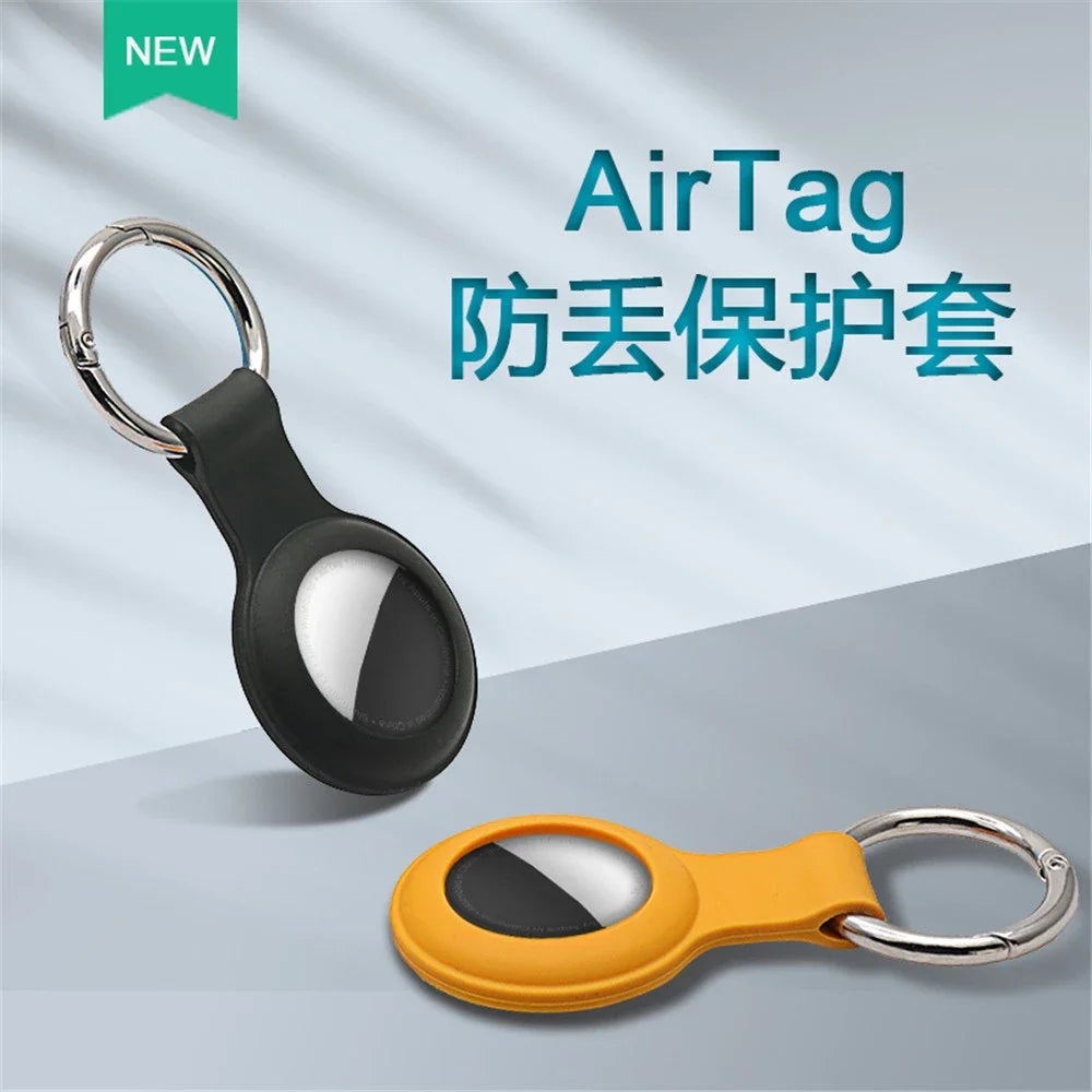 Silicone Protective Case for Apple AirTag with Keychain