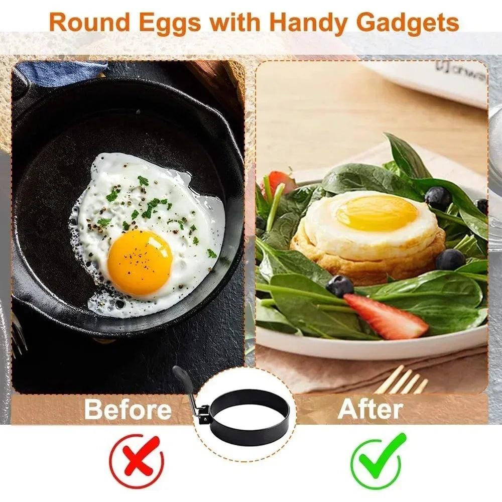 Anti-Scald Stainless Steel Egg Ring Pancake Mold Set