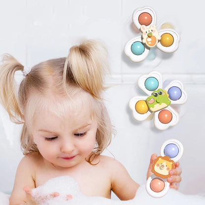 3-in-1 Suction Cup Spinning Top Toy for Babies & Toddlers
