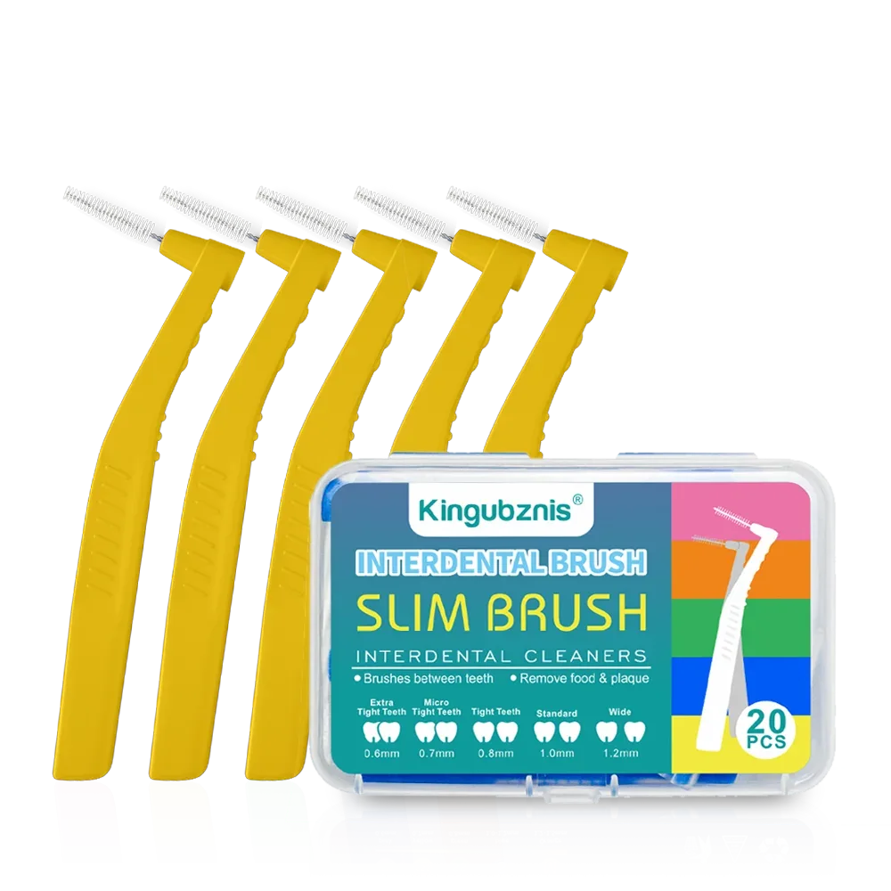 Kingubznis 20pcs Interdental Brush For Dental Orthodontics Clean Between Teeth Cleaning Tools Soft Mini Brush With Dust Cover - Urbizia