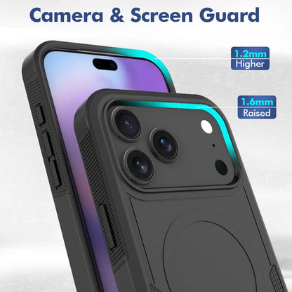 Premium 2IN1 Heavy Armor Magnetic Charging Case for iPhone 18 17 Air 16 15 14 Plus 13 12 Pro Max Shockproof Matte Protect Cover