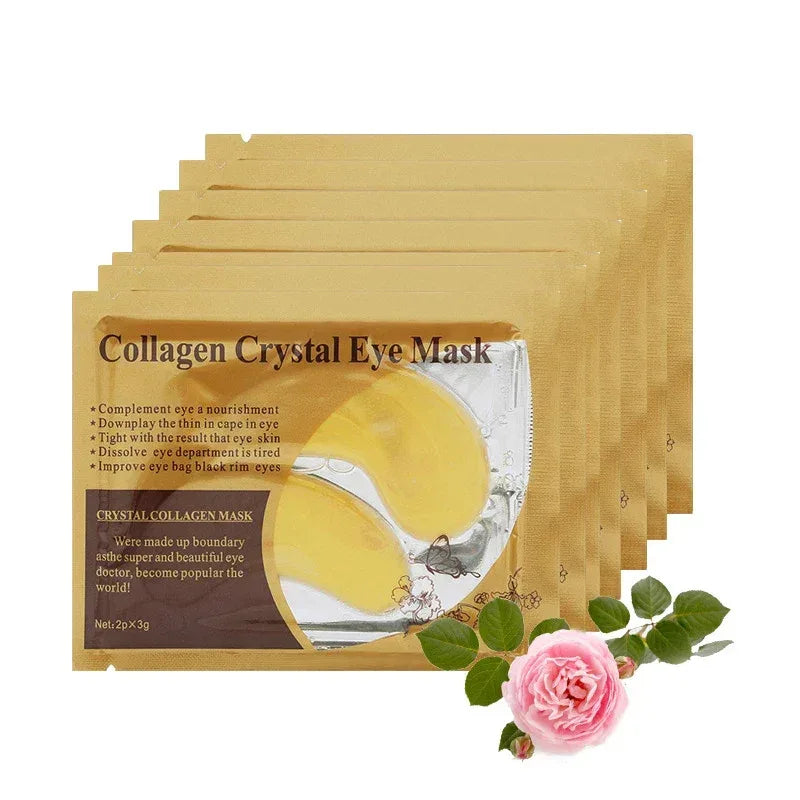 20Pcs=10Pairs Gold Collagen Crystal Eye Mask skincare Eye Patches Firming Moisturizing Nourishing Eye Skin Care Products - Urbizia