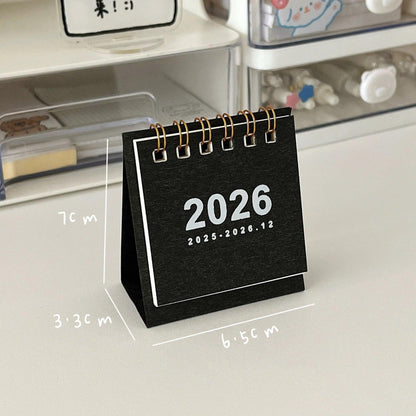 2026 Mini Simple Desk Calendar - Creative Spiral-Bound Calendar for Desktop Decoration & Office Stationery - Urbizia