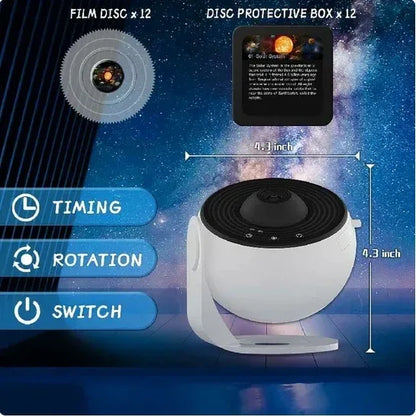 LED Night Light Galaxy Projector Starry Sky Projector 360° Rotate Planetarium Night Lamp For Room Decorative Children Kids Gift - Urbizia