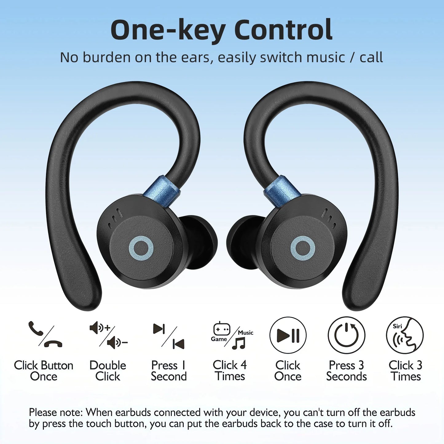 K09 Wireless Earphones Bluetooth Earbuds Dual Ear In-Ear Headphones with Digital Display Noise Reduction for Business And Sports