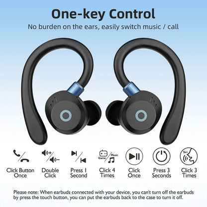 K09 Wireless Earphones Bluetooth Earbuds Dual Ear In-Ear Headphones with Digital Display Noise Reduction for Business And Sports