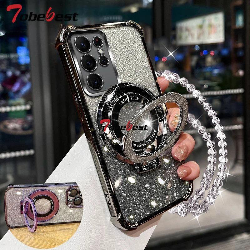 Glitter Crystal Bracelet Shockproof Case for Samsung Galaxy