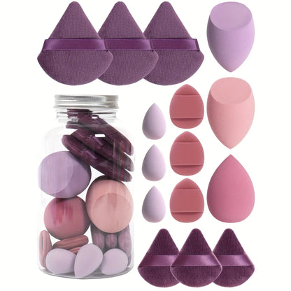 15-Piece Makeup Puff & Mini Sponge Set – Foundation & Air Cushion Tools