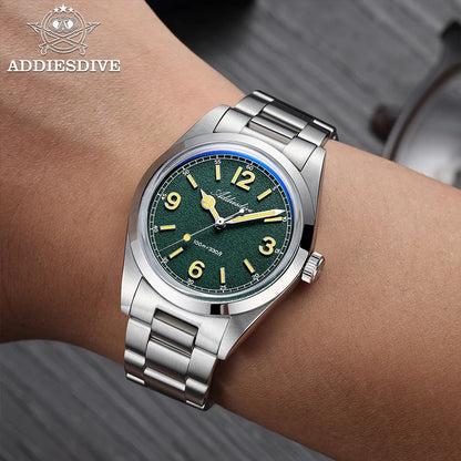 ADDIESDIVE New VH31 Quartz Watches Bubble Glass Retro Elegant WristWatch BGW9/C3 Luminous Waterproof 10Bar Men's Watch AD2518