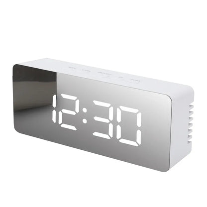 Digital Alarm Clock LED Electronic Desktop Clock with Temperature for Bedroom Home Office Teens Kids - Urbizia