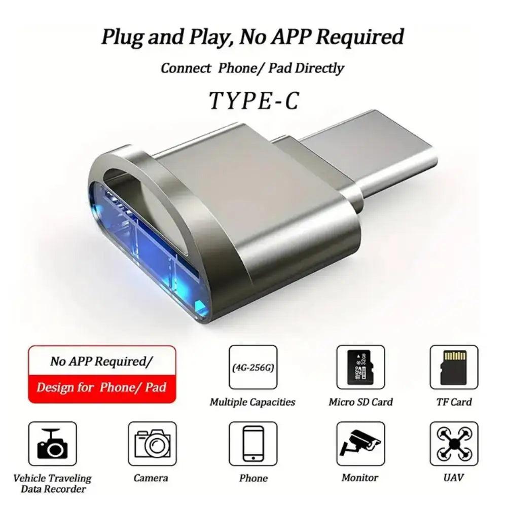 USB-C TF Card Reader OTG Multi-Function SD Memory Adapter
