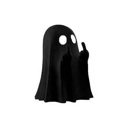 Middle Finger Cute Ghost Statue, Ghosts Small Scary Ghost Figurines, Halloween Home Decorations, Coffee Table Centerpieces Shelf - Urbizia
