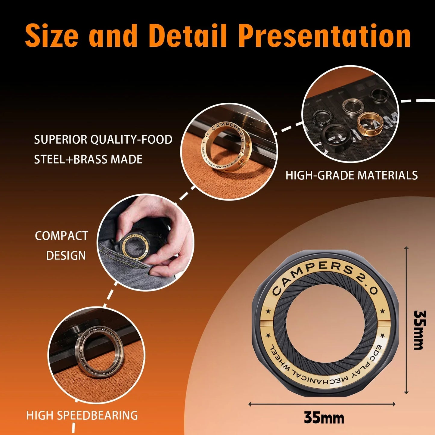 Discreet Magnetic Fidget Ring for Stress & Anxiety Relief