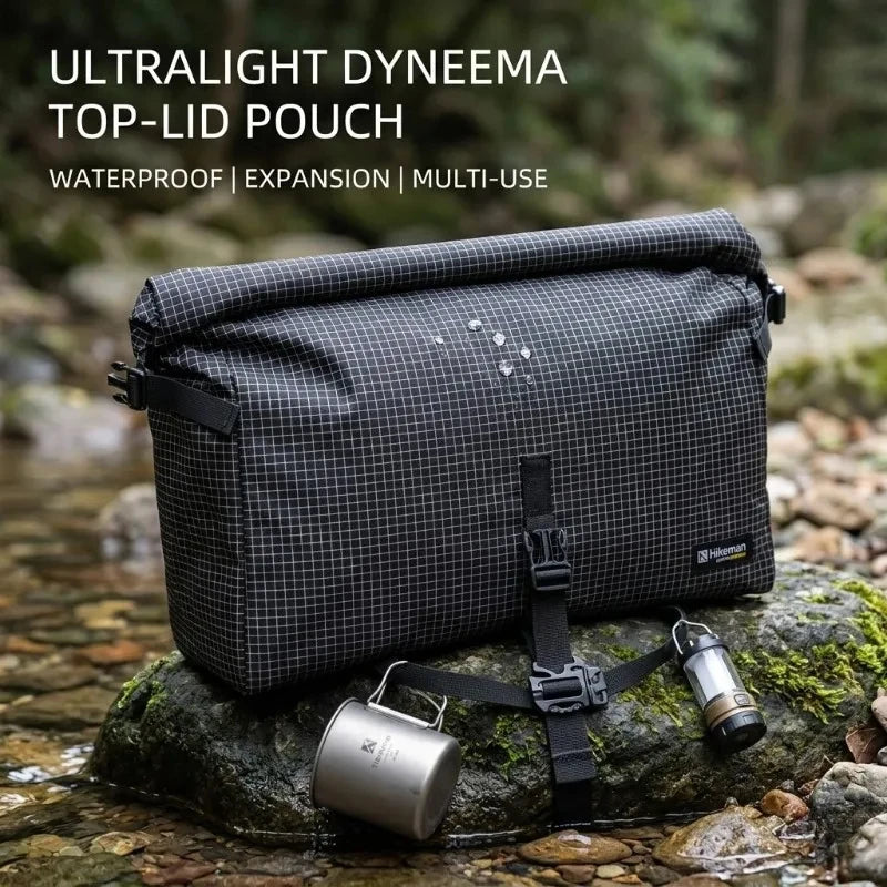 Ultralight Dyneema Backpack Top Lid Waterproof Expansion Pouch Multifunctional External Storage Bag Hiking & Mountaineering