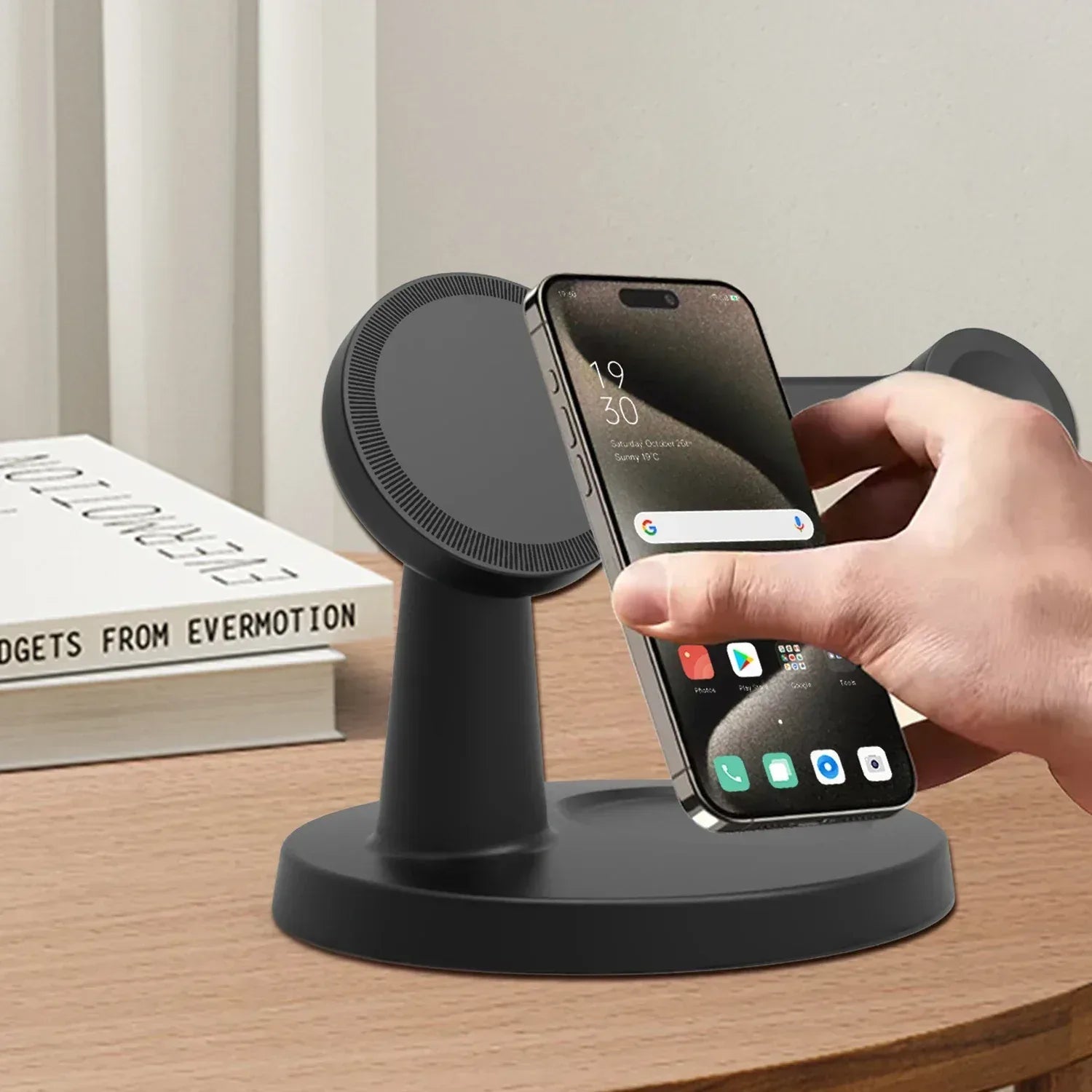 3 In 1 Magnetic Wireless Charger Stand For Magsafe iPhone 16 15 14 13 Pro Max Apple Watch 9 8 AirPods Pro Fast Charging Station - Urbizia