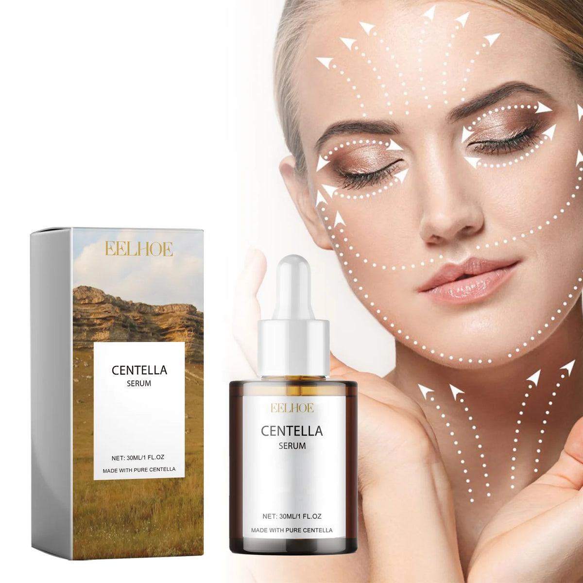 Korea Centella Asiatica Serum Sensitive Skin Soothing Formula With Acne Fighting Deep Moisturizing Benefits Gotu Kola Ampoule