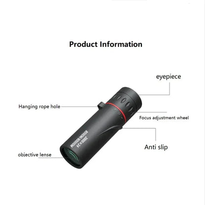 High definition monocular telescope with stand mini portable mobile phone telescope outdoor camping hunting bird watching - Urbizia