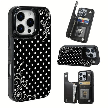 Phone Case: Pearl Polka, TPU Phone Case Features a Pattern Suitable for iPhone 16 Pro Max, 16, 15 Pro, 14 Plus, 13, 12 Series