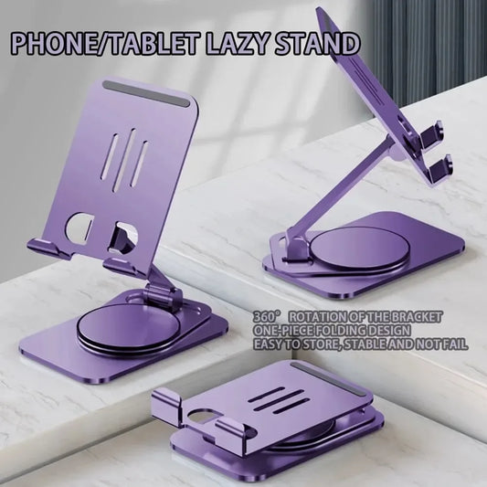 Metal 360 Degree Rotating Mobile Phone Tablet Pc Stand Lazy Portable Foldable Stand Mobile Phone Stand K61 Live Stand Expansion - Urbizia