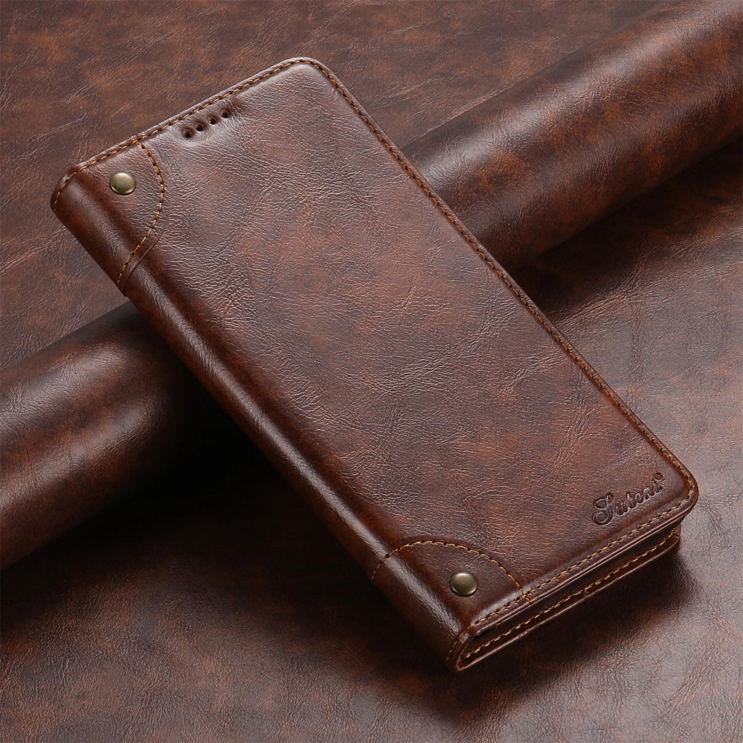 Flip Leather Phone Case for Samsung Galaxy S26 S25 S24 Ultra S22 S23 Plus Note 20 with Magnetic Card Slot Holder Cover LS055