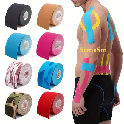 Tapes Kinesio Elastic Bandage Knee Pads Tapes Kinesiology Support Pads Locking Sports Self-Adhesive Venda Kinesiotape Bandage ￼ - Urbizia