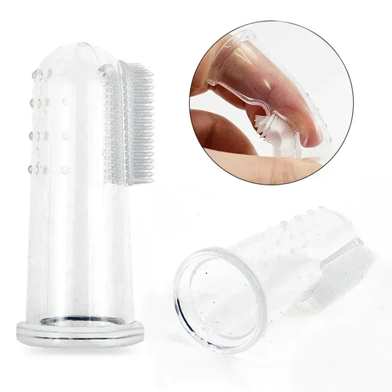 Super Soft Pet Finger Toothbrush Teddy Dog Brush Bad Breath Tartar Teeth Care Tool Dog Cat Cleaning Silicagel Pet Supplies - Urbizia