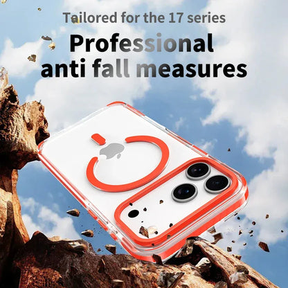 MagSafe Clear Case with PE Striped Border for iPhone