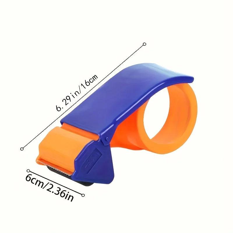 1pc Adhesive Tape Dispenser Tape Cutter Simple Box Sealing Machine Tape Holder Convenient Iron Tooth Plastic Packing Tape Seat