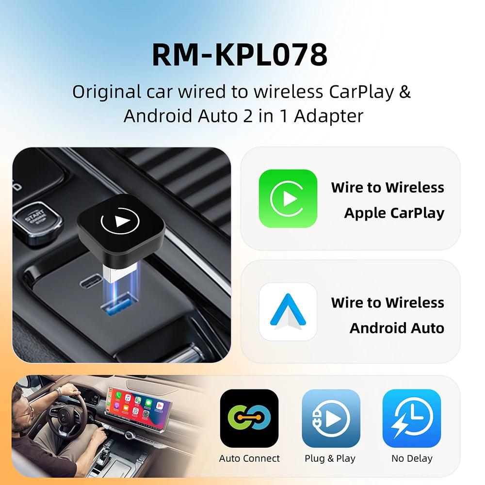 2-in-1 Wireless CarPlay Adapter Dongle