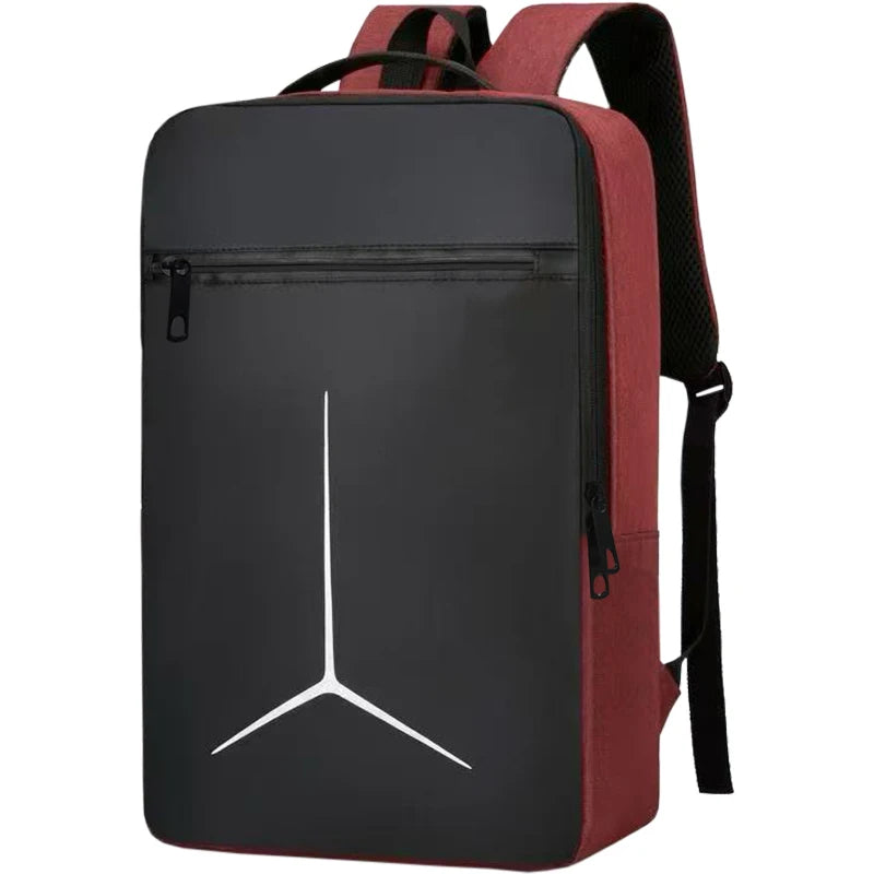 Classic Geometric Print Laptop Backpack Durable Waterproof Rucksack, Spacious Storage for Businessmen Students Everyday Use