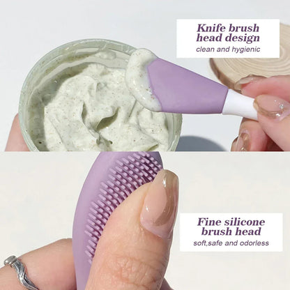 IMAGIC Silicone Facial Cleansing & Mask Brush 2 In1 Facial Skin Care Scrub Exfoliator Scrub Pore Blackhead Deep Cleaning Tools - Urbizia