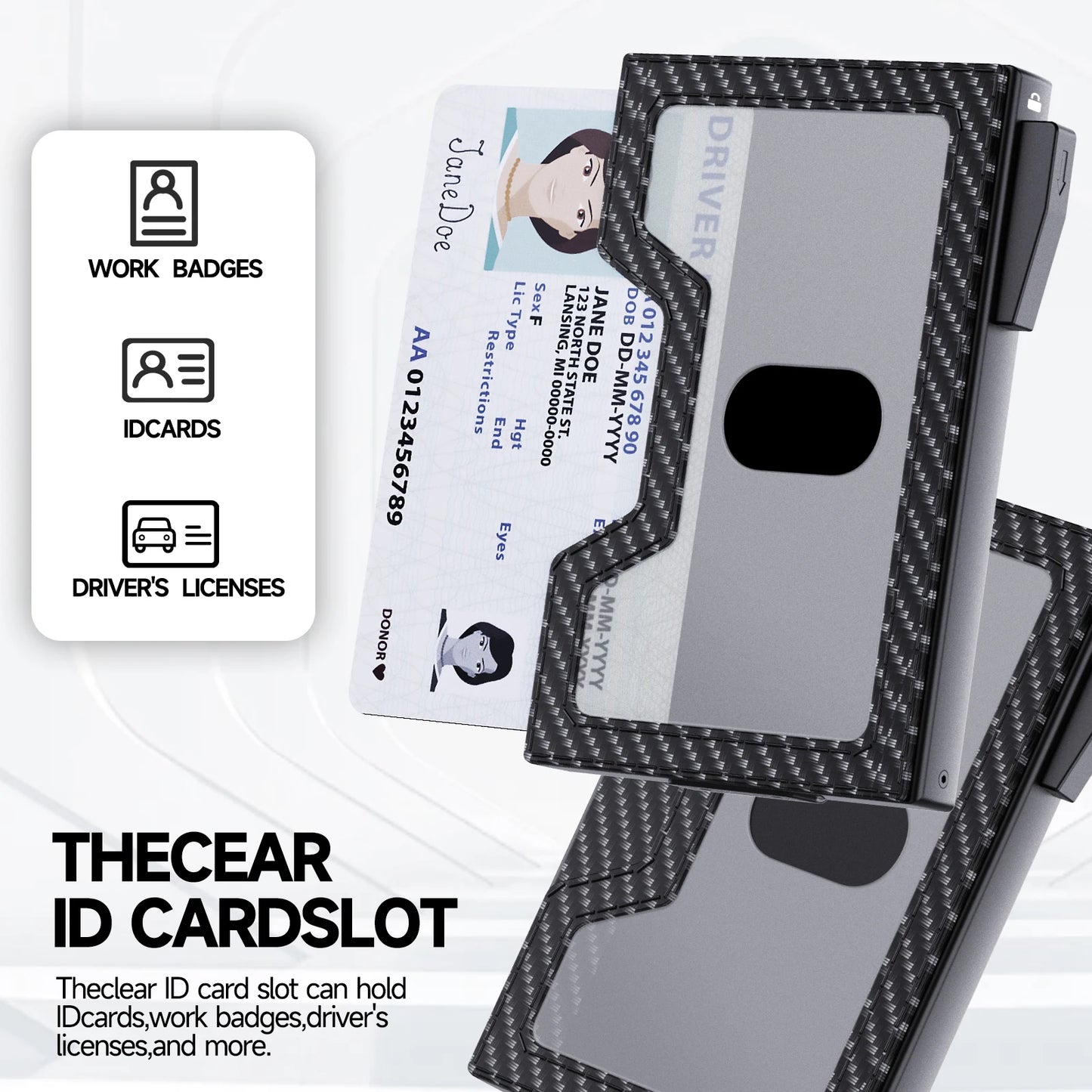 Automatic RFID-Blocking Pop-Up Card Holder for Men Fast Access Secure Design Metal Wallet Business Style Durable Wallet