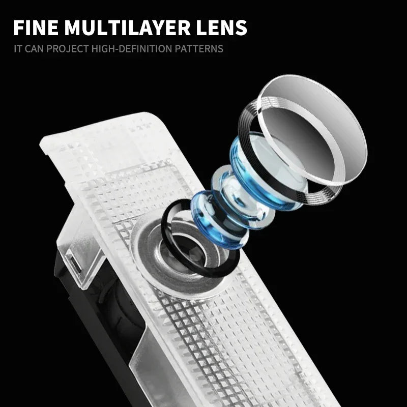 2Pcs Fashion LED Car Door Welcome Light Logo Projector for Alfa Romeo Spider Giulia Giulietta 147 156 159 Mito Stelvio GT Spider