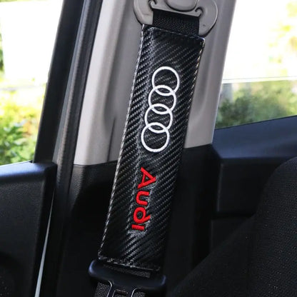 2PCS Car Seatbelt Shoulder Pad Driving Seat Belt Vehicle Pad Cover For Audi s line A4 b6 b8 b7 b9 b5 A6 A3 A8 Q3 Q5 Q7 Q8