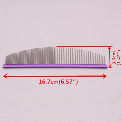 Pet Grooming Combs Aluminum Alloy Brush For Dogs Boundary Knot Massage Tools Professional Salon Cat Hair Cleaning Crescent Combs - Urbizia