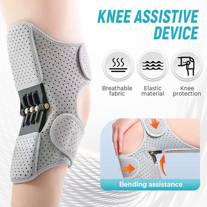 1PC Joint Support Knee Pad Non-slip Lift Pain Relief For Knee Power Spring Force Stabilizer Knee Booster Working Sports Elder